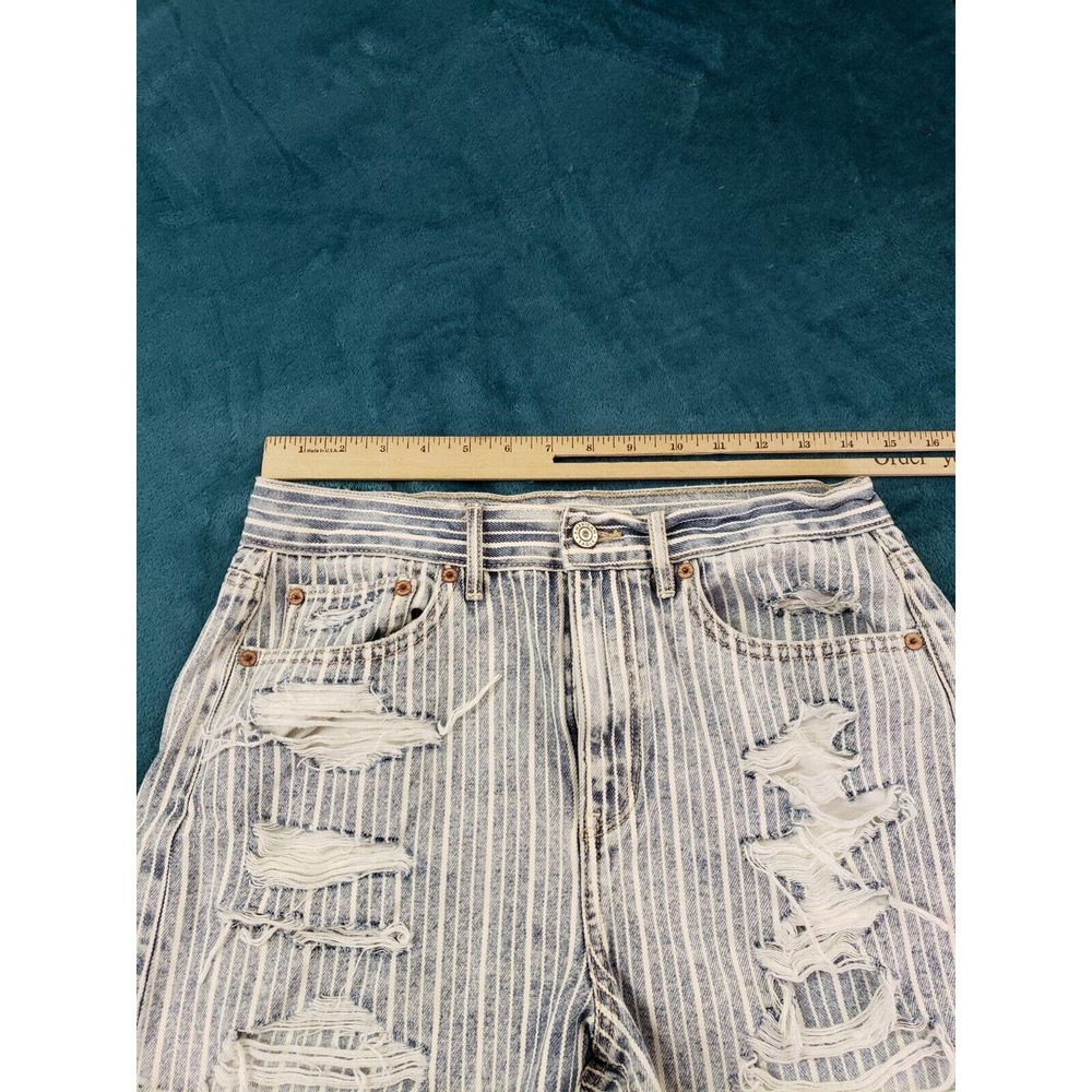 American Eagle Womens Blue Boyfriend Jean Shorts Size 4 Ladies Denim 100% Cotton - Picture 5 of 11